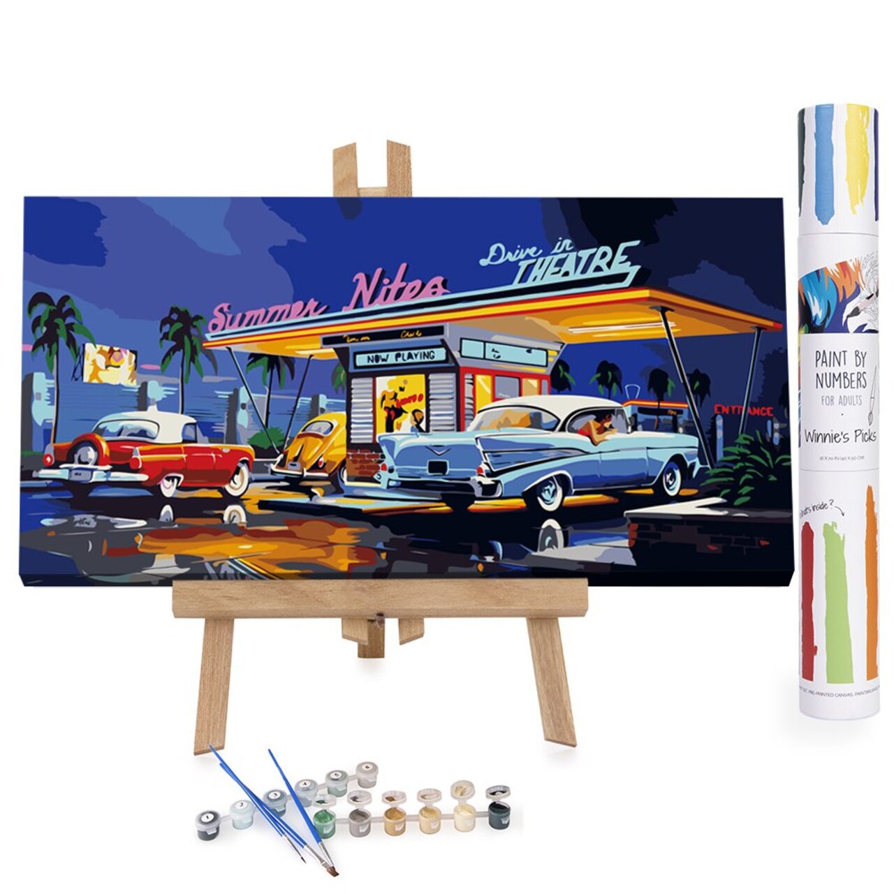 Summer Nites – Paint by Numbers Kit | DIY Painting | Canvas Art for Adults